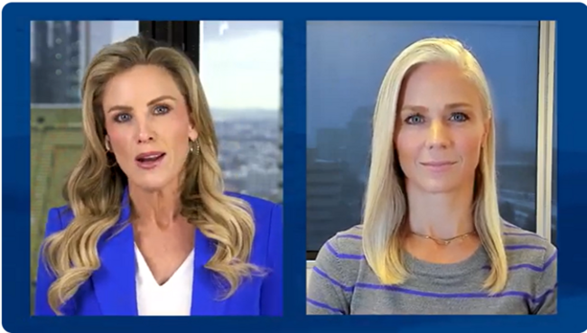 Empower's Marta Norton appears on screen with interviewer